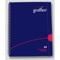 Graffico Twin Wire Polypropylene A4 Notebook 140 Pages 500-0504