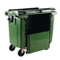 green 770 litre wheeled bin with drop down front 377966