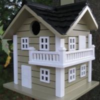 Green Surf City Beach House Birdhouse