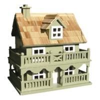 Green Novelty Cottage Bird House