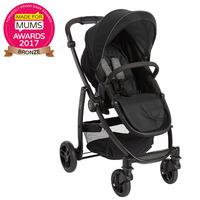 graco evo pushchair in black grey