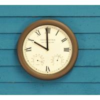 Grand Central Station Wall Clock & Thermometer (30cm) by Gardman