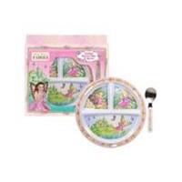Great Gizmos Fairies Melamine Divided Suction Plate And Spoon