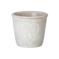 Grey Heart Planter - Medium