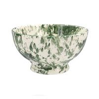 Green Splatter French Bowl