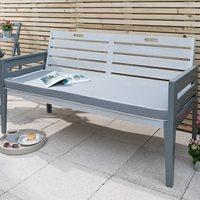 grigio 3 seat wooden garden bench