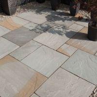 Grey Blend Natural Sandstone Single Paving Slab (L)600mm (W)300mm