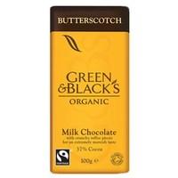 green ampamp blackamp39s organic butterscotch milk chocolate 100g