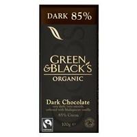 Green &amp; Black&#39;s Organic Dark Chocolate - 85% Cocoa 100g