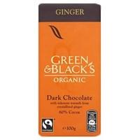 Green &amp; Black&#39;s Organic Dark Chocolate with Ginger 100g