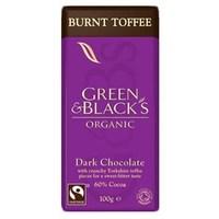 Green &amp; Black&#39;s Organic Burnt Toffee Dark Chocolate 100g