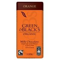 green ampamp blackamp39s organic orange milk chocolate 100g