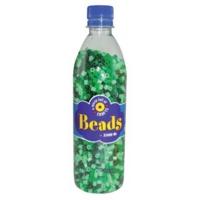 green mix 3500 piece beads in a bottle