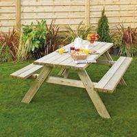 Grange Oblong Garden Table with Seats