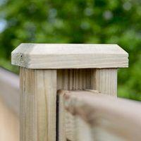 grange heavy duty timber post cap green 120mm