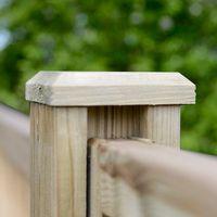 grange timber post cap green 100mm