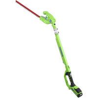 greenworks greenworks gwg24ph51k2 24v 510mm hedge trimmer 1x20ah batte ...