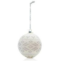 Grey & White Knitted Bauble