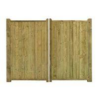 Grange Planed Timber Driveway Gate (H)1800mm (W)3000mm