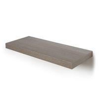 Grey Oak Effect Floating Shelf (L)602mm (D)237mm