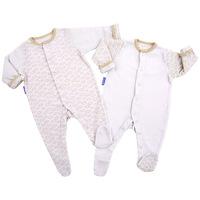 Gro Grosuit Twin Pack 0 - 3 months Fluffy Clouds