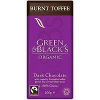 Green & Blacks Organic Fairtrade Dark Chocolate & Burnt Toffee (100g)