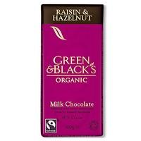Green & Black\'s Organic Raisin & Hazelnut Chocolate (100g)