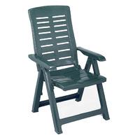 Green Plastic Multi Position Recliner Chair