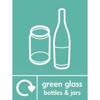 GREEN GLASS BOTTLES SELF-ADHESIVE VINYL 150 x 200