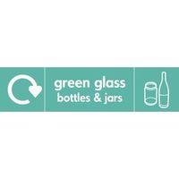 green glass bottles self adhesive vinyl 350 x 100