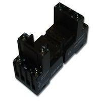 greenbrook square 8 pin din rail base round for plug in 2 pole relay