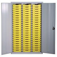 gratnells lockable cupboard with 51 storage trays