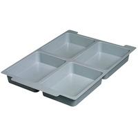 Gratnells Shallow Tray Insert with 4 Sections