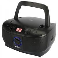 groov e mini boombox portable cd player with radio black uk plug
