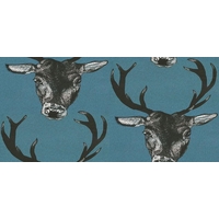 graduate collection wallpapers stag head teal 26218