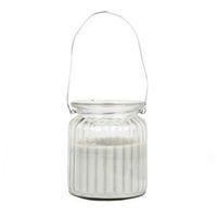 Grey Glass Jar Candle Small