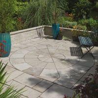 Grey Green Old Town Paving Circle Squaring Off Pack (D)2.8M