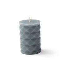 Grey Faceted Fresh Cotton Pillar Candle Small
