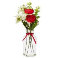Green & Red Hydrangea Artificial Floral Arrangement
