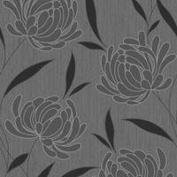graham brown superfresco black floral wallpaper