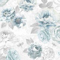 Graham & Brown Fresco Blue Floral Wallpaper