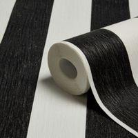 Graham & Brown Julien Macdonald Black & White Stripe Wallpaper