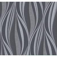 Graham & Brown Boutique Black & Silver Tango Glitter & Metallic Wallpaper