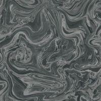 Graham & Brown Pure Black & Grey Marbled Wallpaper