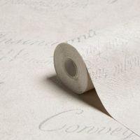 Graham & Brown Concrete Script Grey Wallpaper