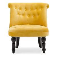 Grace Velvet Armchair Yellow