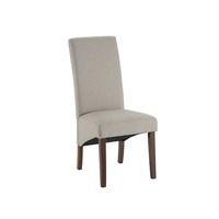 Grafton Fabric Dining Chair In Natural Herringbone And Dark Legs