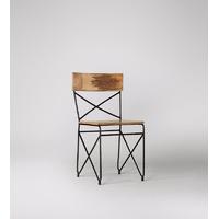 Greene Dining chair, set of two in mango wood & iron