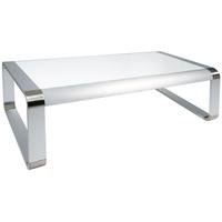 Greenapple Glass Plus Oasis Rectangular Coffee Table - White LY82180W