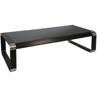 greenapple glass plus oasis rectangular coffee table black ly82180b